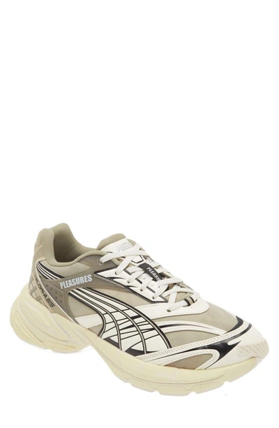 Puma Pleasures Velophasis Lace-up Sneakers In Birch Tree-anise Flower