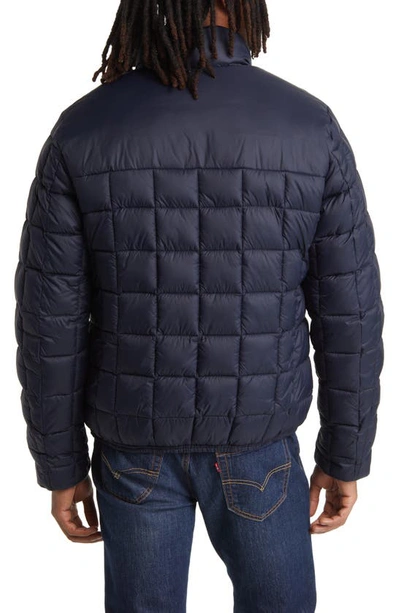 Shop Save The Duck Stalis Quilted Packable Water Resistant Recycled Nylon Puffer Jacket In Blue Black
