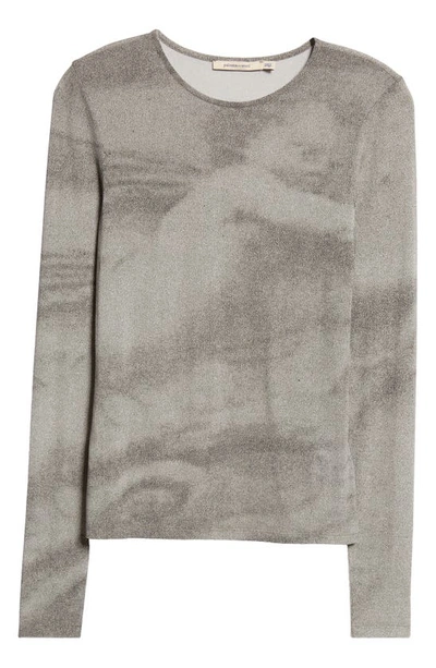 Shop Paloma Wool Arcangel Semisheer Long Sleeve Top In Mid Grey