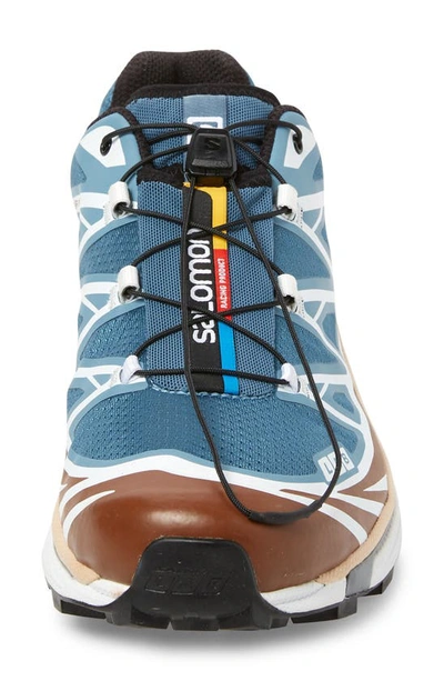 Shop Salomon Gender Inclusive Xt-6 Sneaker In Aegean Blue/ Tortoise/ Taffy