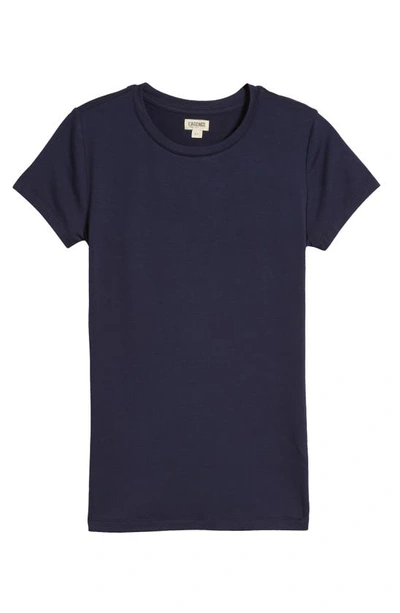 Shop L Agence Ressi Crewneck Short Sleeve T-shirt In Midnight