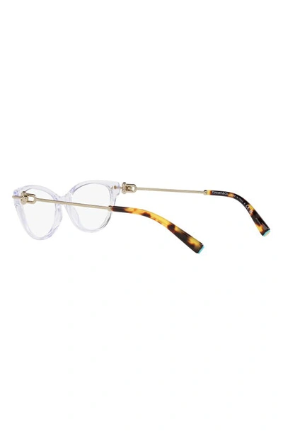 Shop Tiffany & Co 54mm Cat Eye Optical Glasses In Crystal