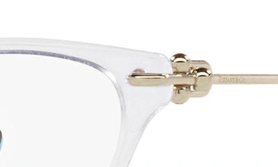 Shop Tiffany & Co 54mm Cat Eye Optical Glasses In Crystal
