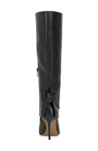 Shop Vince Camuto Kammitie Foldover Pointed Toe Knee High Boot In Black