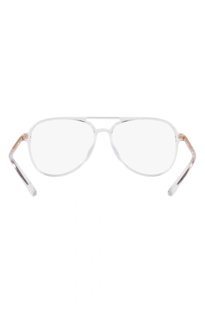 Shop Michael Kors Ladue 56mm Pilot Optical Glasses In Clear