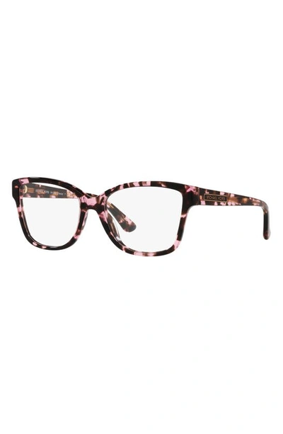 Shop Michael Kors Orlando 54mm Square Optical Glasses In Pink Tort