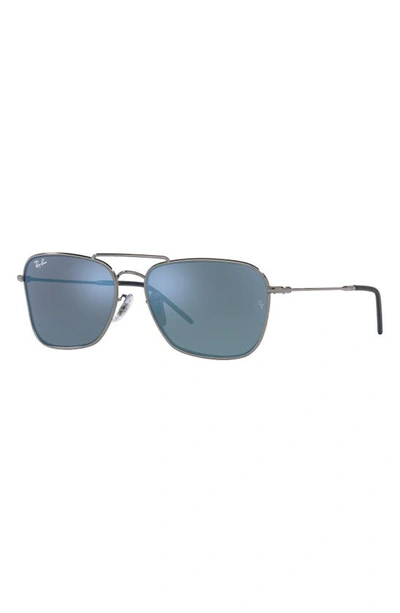 Ray Ban Caravan Reverse 58mm Square Sunglasses In Gunmetal