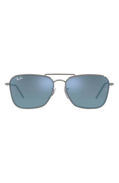 Ray Ban Caravan Reverse 58mm Square Sunglasses In Gunmetal