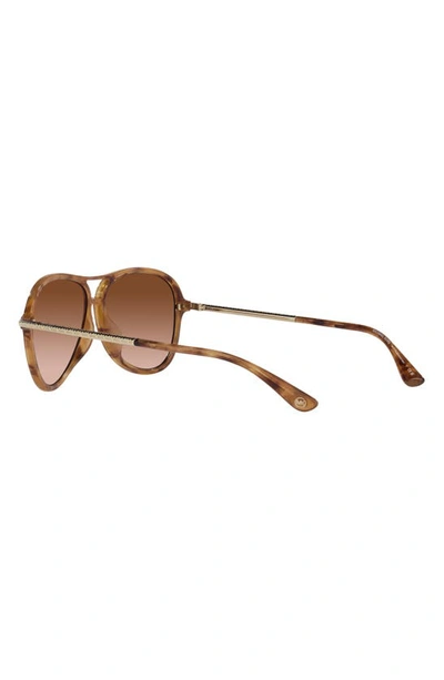 Shop Michael Kors Breckenridge 58mm Gradient Aviator Sunglasses In Brown Grad