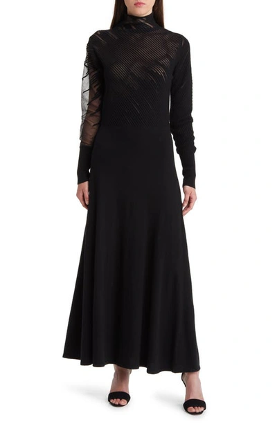 Shop Ted Baker Leonhaa Long Sleeve Sweater Dress In Black