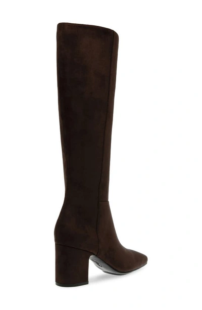 Shop Anne Klein Taesa Block Heel Knee High Boot In Dk Brown Ms