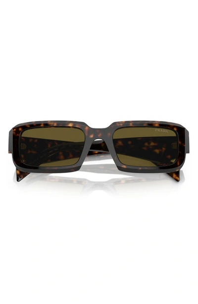 Shop Prada 55mm Irregular Sunglasses In Tortoise