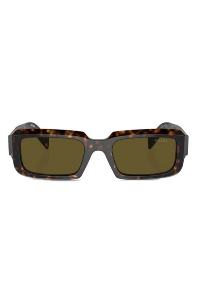 Shop Prada 55mm Irregular Sunglasses In Tortoise
