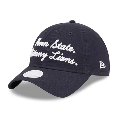 Shop New Era Navy Penn State Nittany Lions Script 9twenty Adjustable Hat