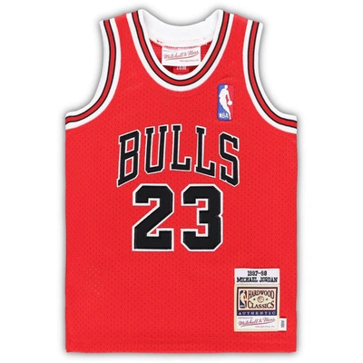 Shop Mitchell & Ness Infant  Michael Jordan Red Chicago Bulls 1985/86 Hardwood Classics Authentic Jersey