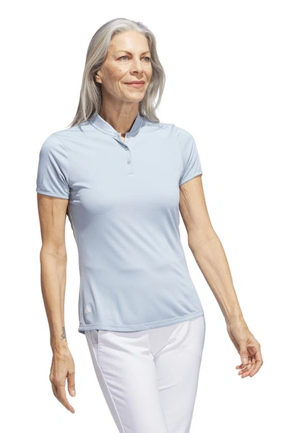 Shop Adidas Golf Essentials Dot Golf Polo In Wonder Blue/ White