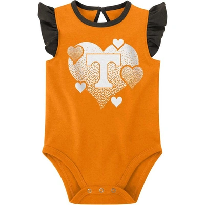 Shop Outerstuff Girls Newborn & Infant Tennessee Orange/black Tennessee Volunteers Spread The Love 2-pack Bodysuit S