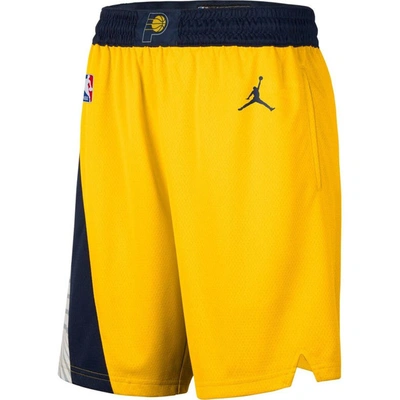 Shop Jordan Brand Gold 2019/20 Indiana Pacers Icon Edition Swingman Shorts