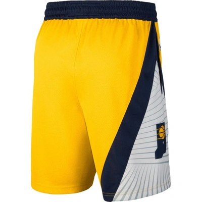 Shop Jordan Brand Gold 2019/20 Indiana Pacers Icon Edition Swingman Shorts