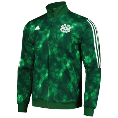Shop Adidas Originals Adidas Green Celtic Lifestyle Full-zip Track Top
