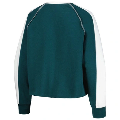 Shop Gameday Couture Green Oregon Ducks Blindside Raglan Cropped Pullover Sweatshirt