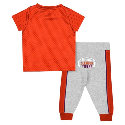 Shop Colosseum Infant  Orange/heather Gray Clemson Tigers Ka-boot-it Jersey & Pants Set