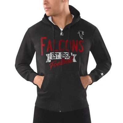 Shop Starter Black Atlanta Falcons Gridiron Classics Post Season Full-zip Hoodie