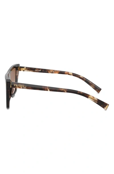Shop Prada 56mm Square Sunglasses In Brown Tortoise