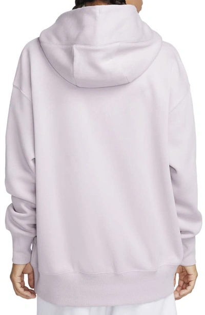 Shop Nike Sportswear Phoenix Fleece Full Zip Hoodie In Platinum Violet/ Sail