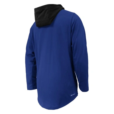 Shop Nike Youth  Royal Duke Blue Devils Sideline Performance Long Sleeve Hoodie T-shirt