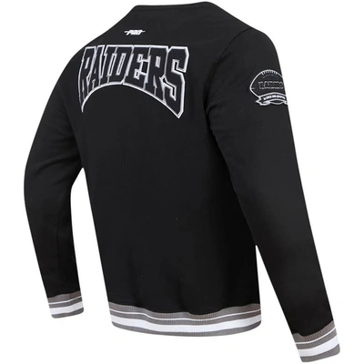 Shop Pro Standard Black Las Vegas Raiders Crest Emblem Pullover Sweatshirt