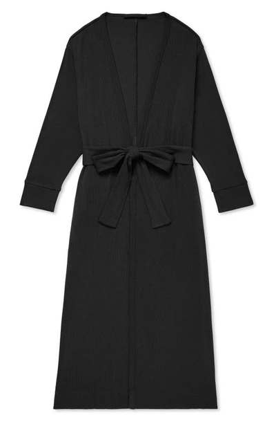 Shop True & Co. True & Co Any Wear Jersey Robe In Black
