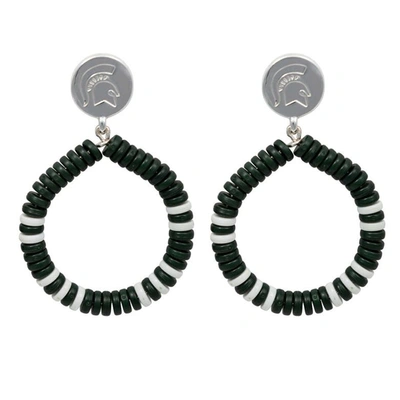 Shop Emerson Street Michigan State Spartans Raya Earrings In Silver