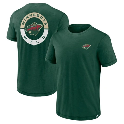Shop Fanatics Branded Green Minnesota Wild High Stick T-shirt