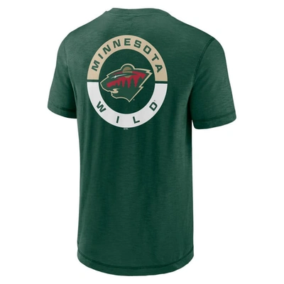 Shop Fanatics Branded Green Minnesota Wild High Stick T-shirt