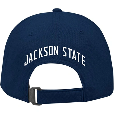 Shop Under Armour Navy Jackson State Tigers Blitzing Accent Iso-chill Adjustable Hat
