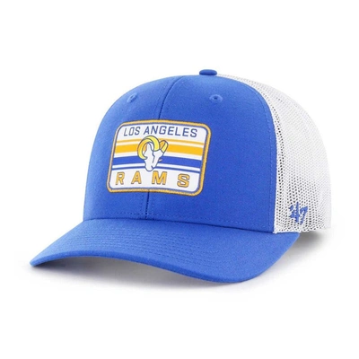 Shop 47 ' Royal/white Los Angeles Rams Drifter Adjustable Trucker Hat