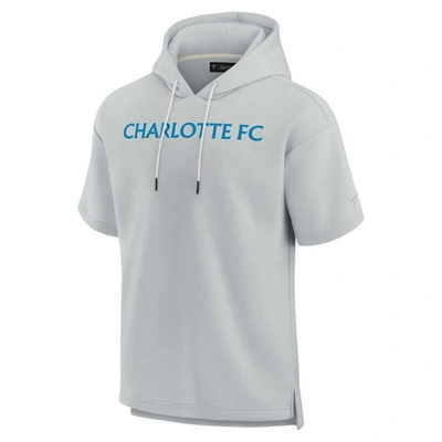 Shop Fanatics Signature Unisex  Gray Charlotte Fc Elements Super Soft Fleece Short Sleeve Pullover Hoodie