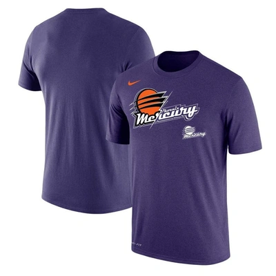 Shop Nike Unisex  Purple Phoenix Mercury Split Logo Performance T-shirt