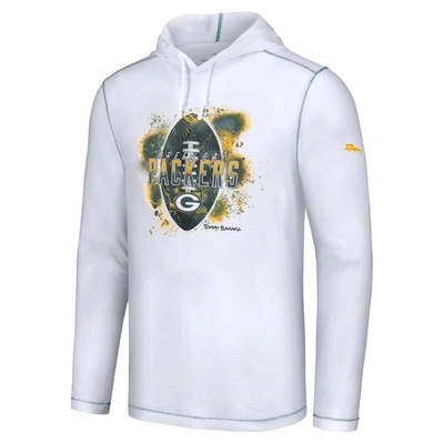 Shop Tommy Bahama White Green Bay Packers Graffiti Touchdown Pullover Hoodie