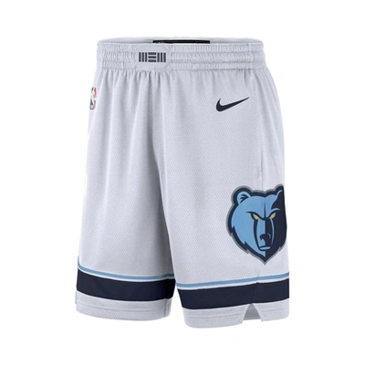 Nike Men's  White, Navy Memphis Grizzlies 2020/21 Association Edition Performance Swingman Shorts In White