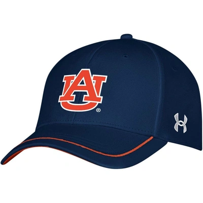 Shop Under Armour Navy Auburn Tigers Blitzing Accent Iso-chill Adjustable Hat
