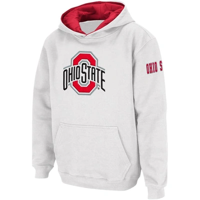 Shop Colosseum Youth   White Ohio State Buckeyes Big Logo Pullover Hoodie