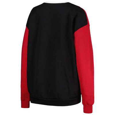Shop Gameday Couture White/black Usc Trojans Vertical Color-block Pullover Sweatshirt
