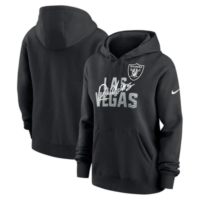 Shop Nike Black Las Vegas Raiders Wordmark Club Fleece Pullover Hoodie