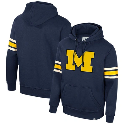 Shop Colosseum Navy Michigan Wolverines Saluting Pullover Hoodie