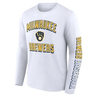 Shop Fanatics Branded Navy/white Milwaukee Brewers Two-pack Combo T-shirt Set