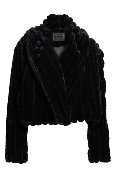 Shop Blanknyc Chubby Faux Fur Jacket In Night Life