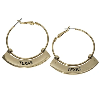 Shop Emerson Street Texas Longhorns Weller Gold Hoop Earrings