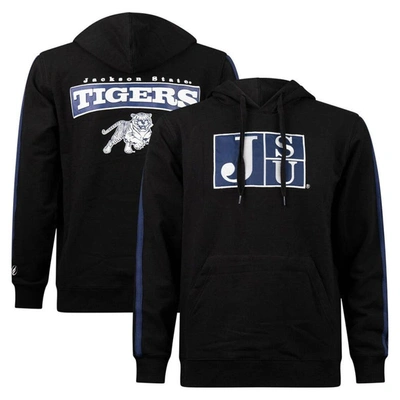 Shop Fisll Black Jackson State Tigers Oversized Stripes Pullover Hoodie